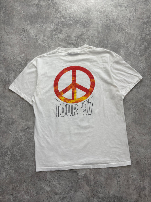 1997 War “Why Can’t We Be Friends” Peace Tour Band Tee Large