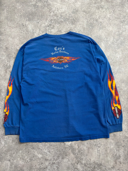 2004 Harley Davidson “Flame Sleeve” Long Sleeve Tee XXL