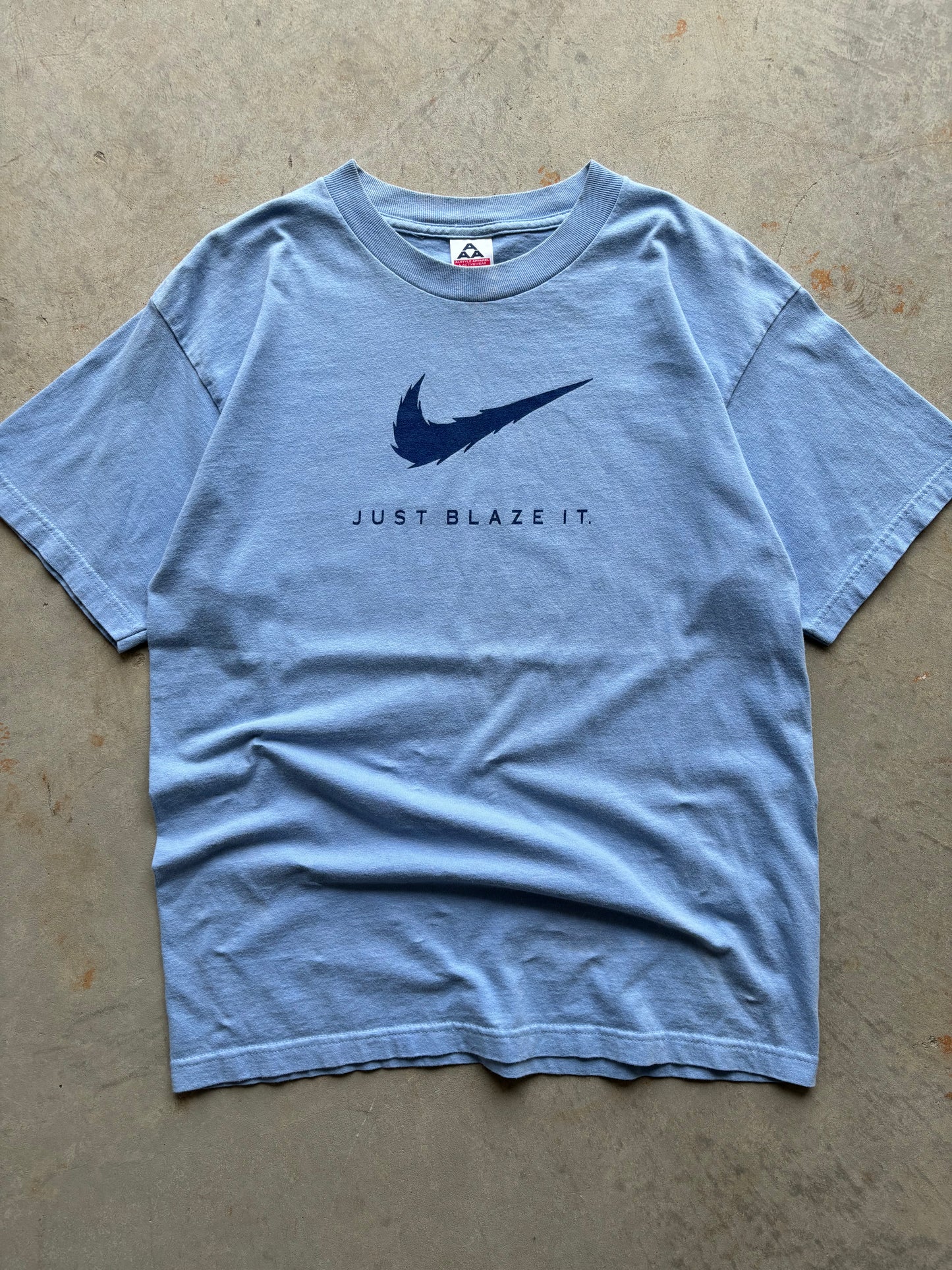 Early 2000's Just Blaze It Nike Parody Tee Size Large
