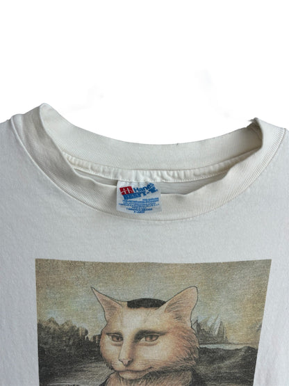 1992 Mona Lisa Cat Art Tee Size XL