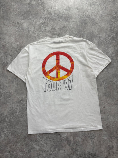 1997 War “Why Can’t We Be Friends” Peace Tour Band Tee Large