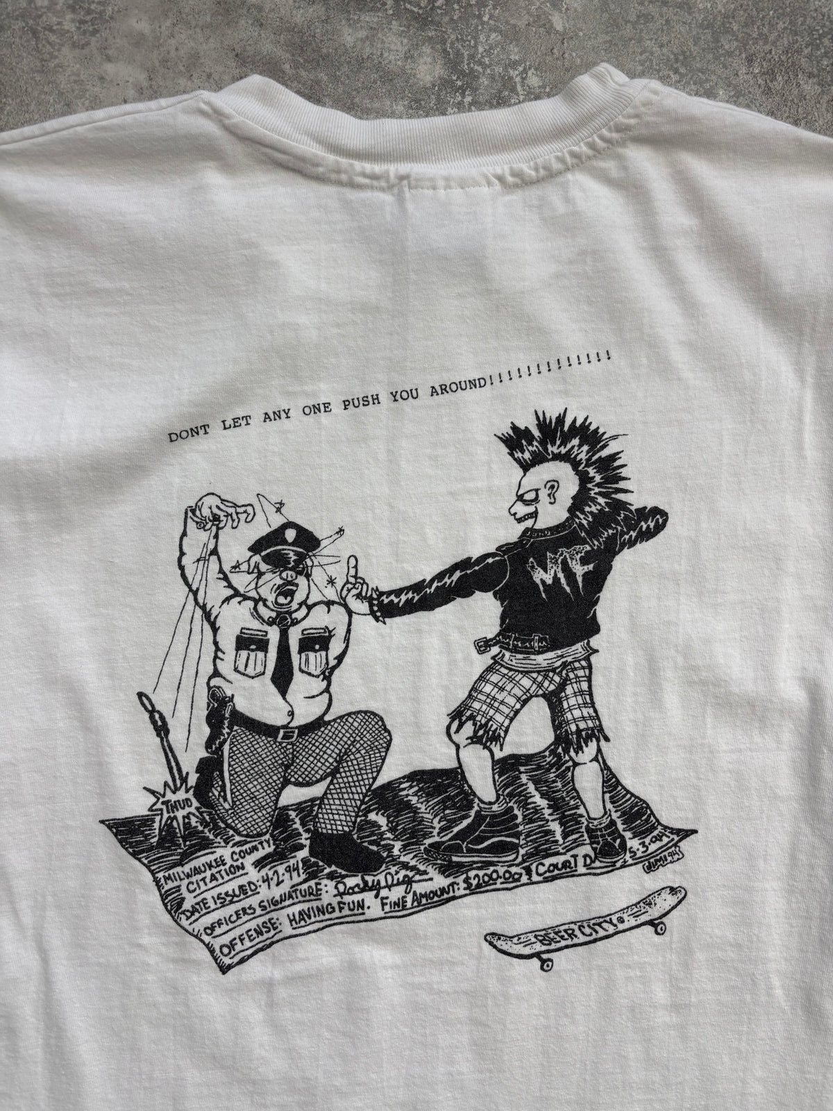 1990’s Beer City Skateboards Skate Tee XL