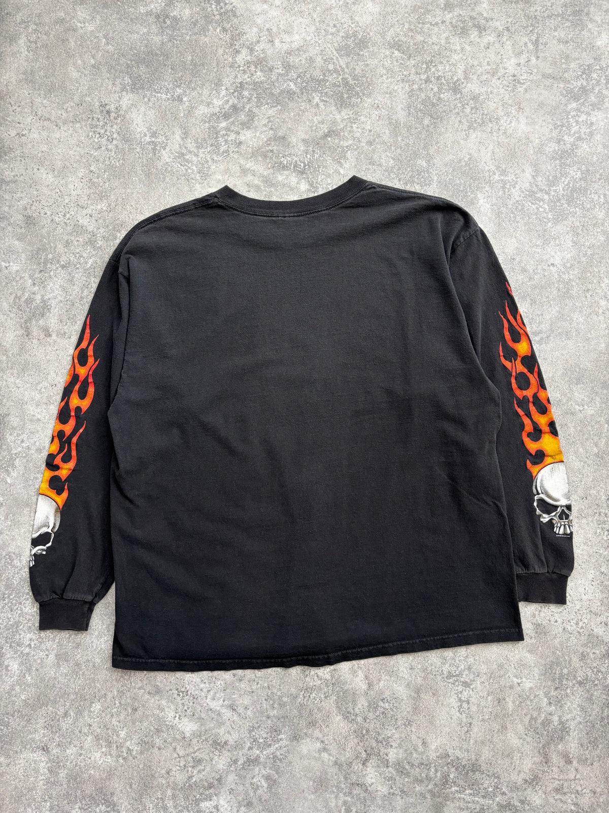 2001 Skull “Flame Sleeve” Long Sleeve Tee XL