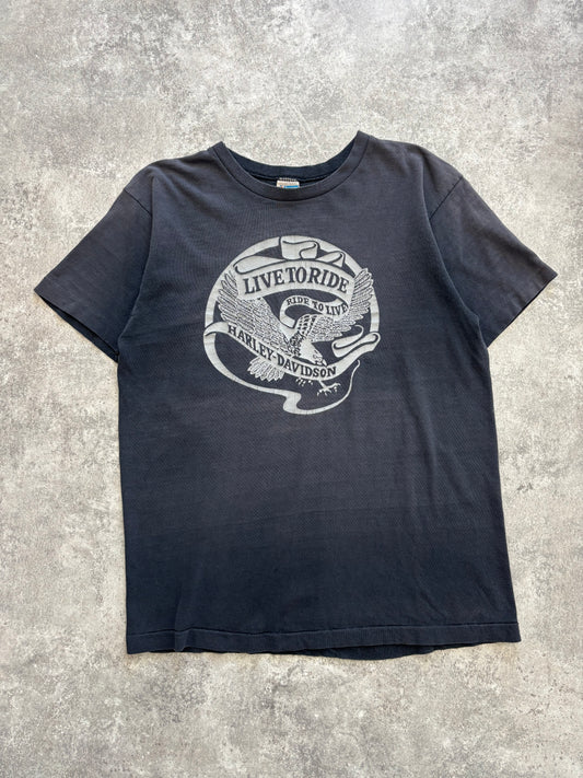 1970’s Harley Davidson “Live To Ride” Tee Medium