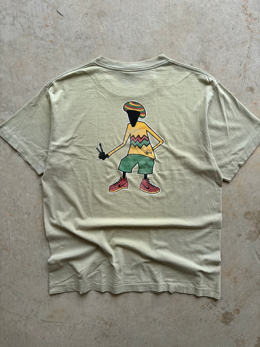 1990’s Stüssy Rasta Man Tee Size XL