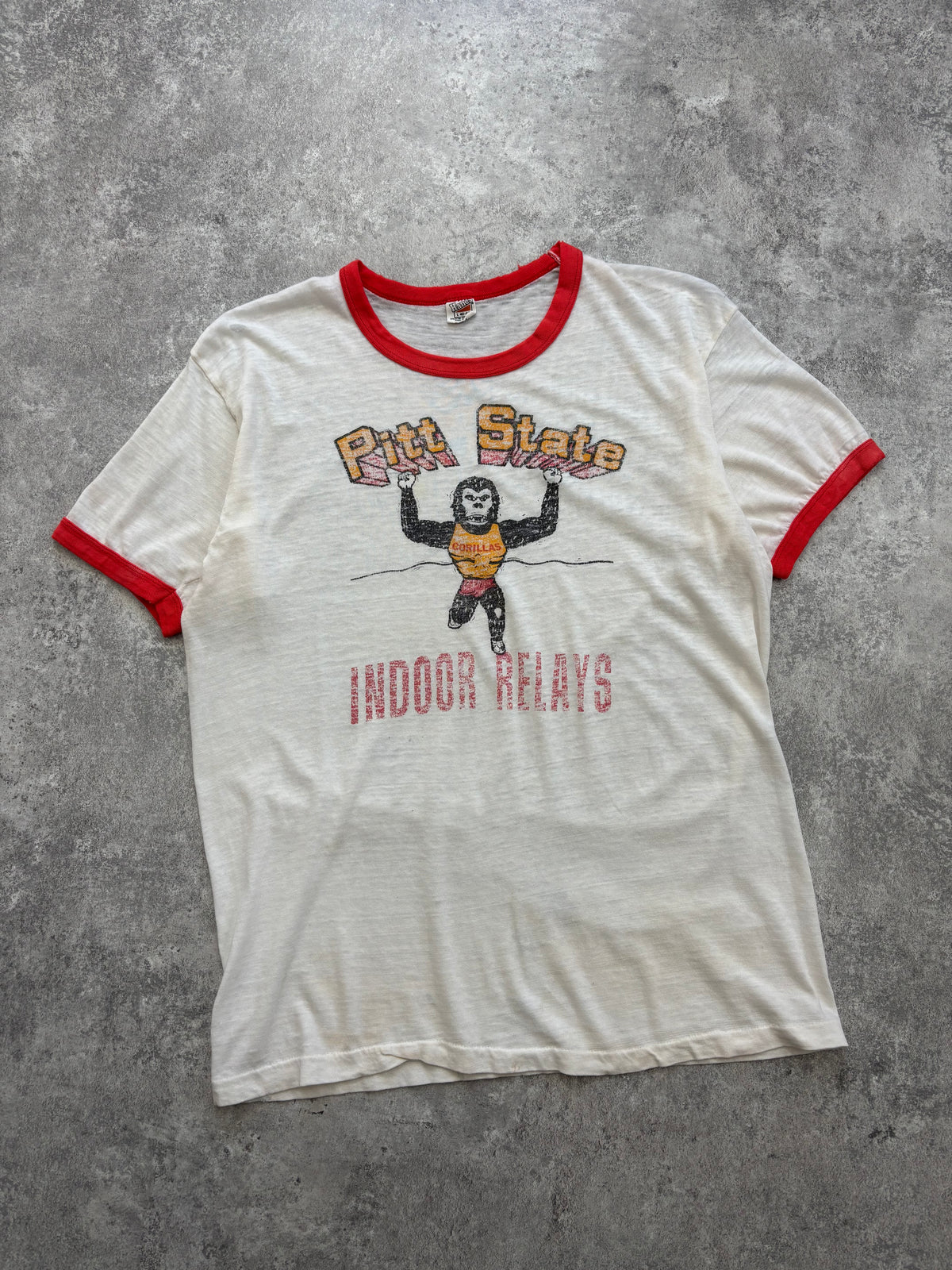 1970’s Pitt State Track Ringer Tee Medium