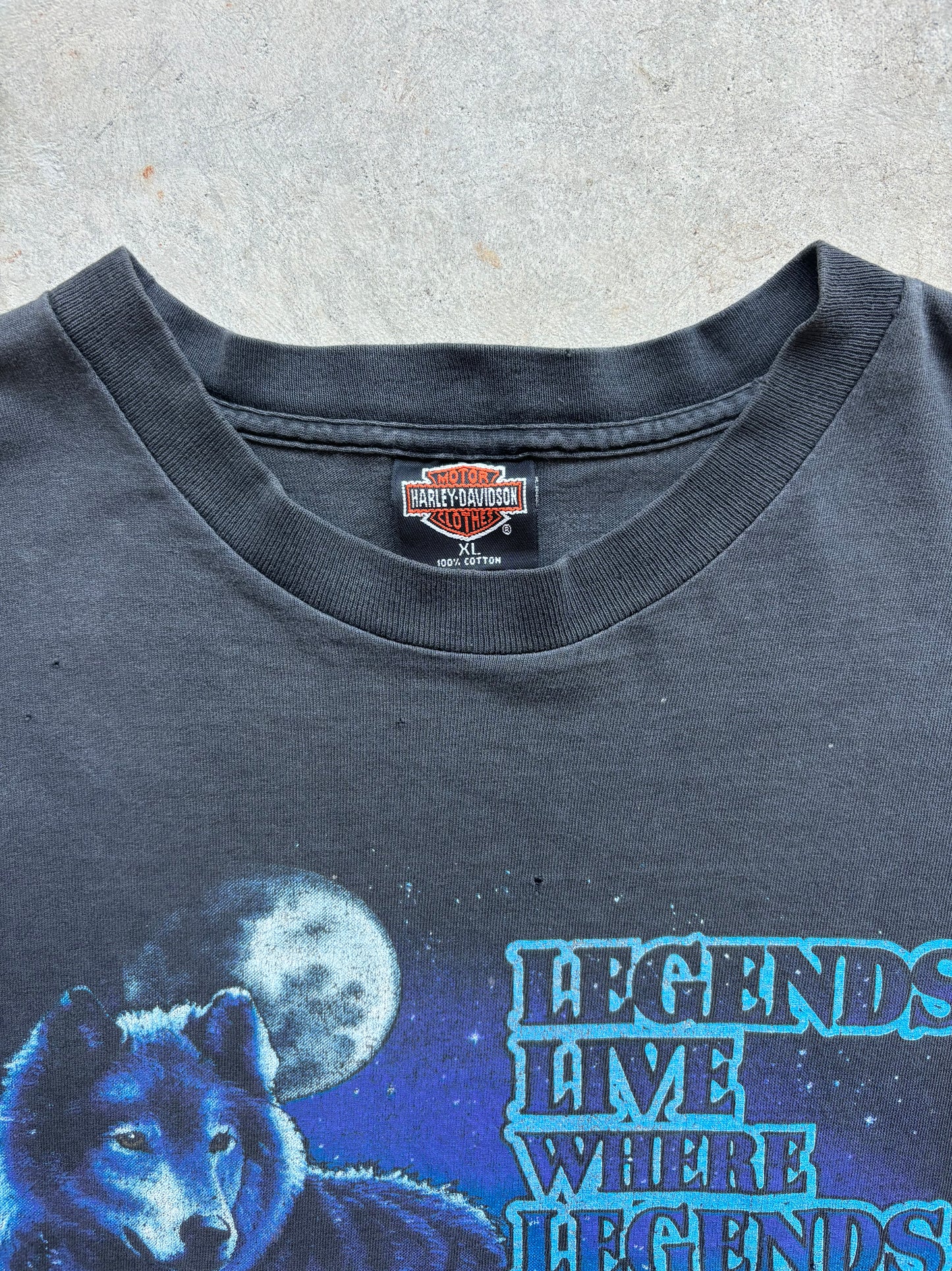 1992 Faded Black Harley Davidson Tee Size XL