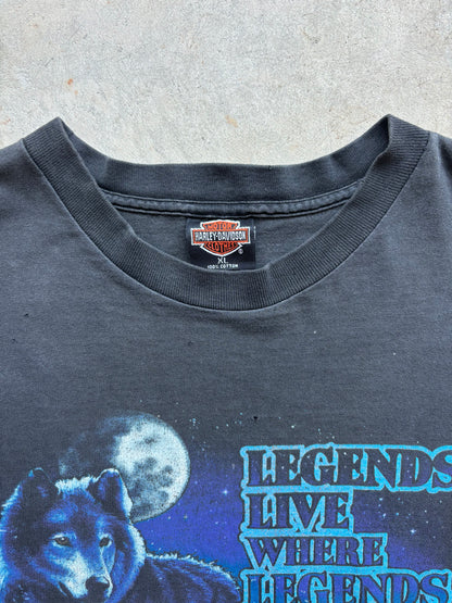 1992 Faded Black Harley Davidson Tee Size XL