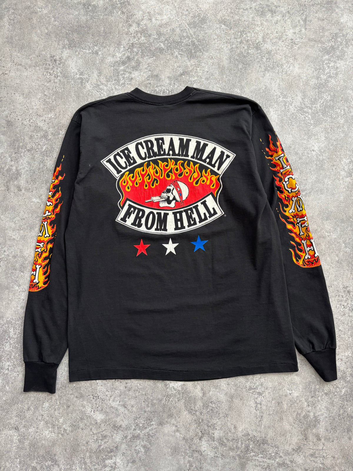 1990’s Ice Cream Man From Hell “Flame Sleeve” Long Sleeve Tee XL