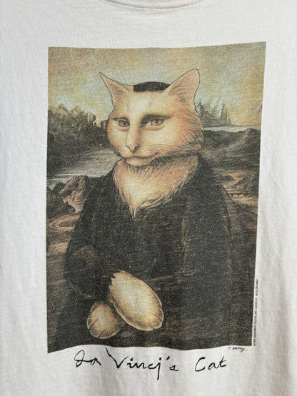 1992 Mona Lisa Cat Art Tee Size XL