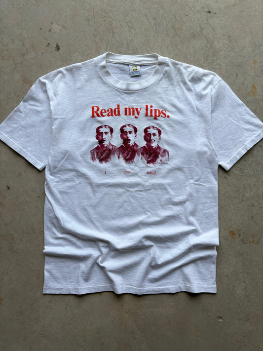 1990's Read My Lips Tee Size Large