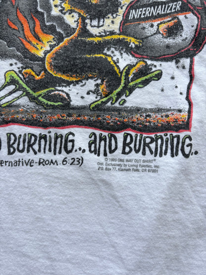1993 Turn or Burn Jesus Tee Size Large