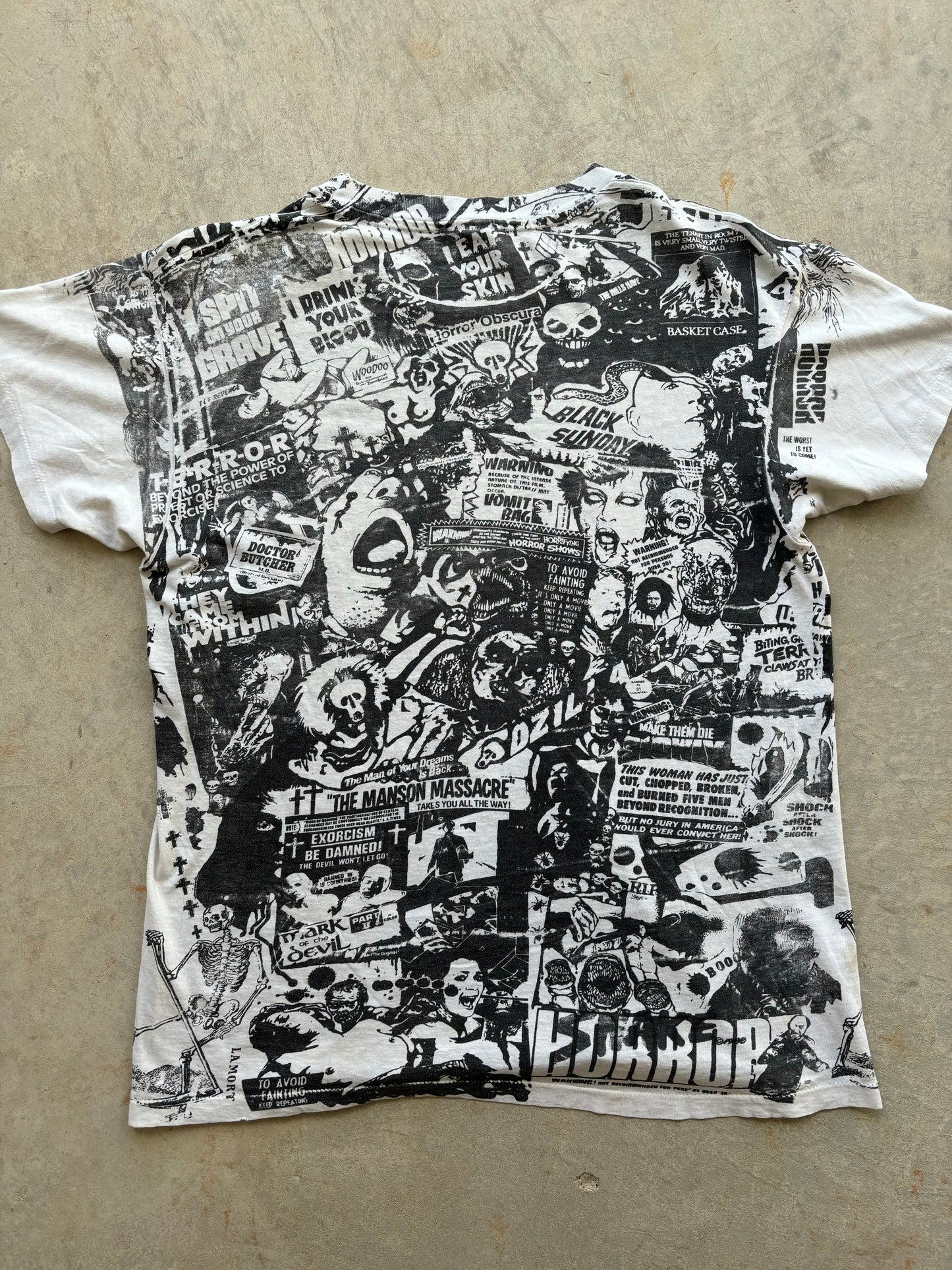 1990's Horror All Over Print Tee Size XL